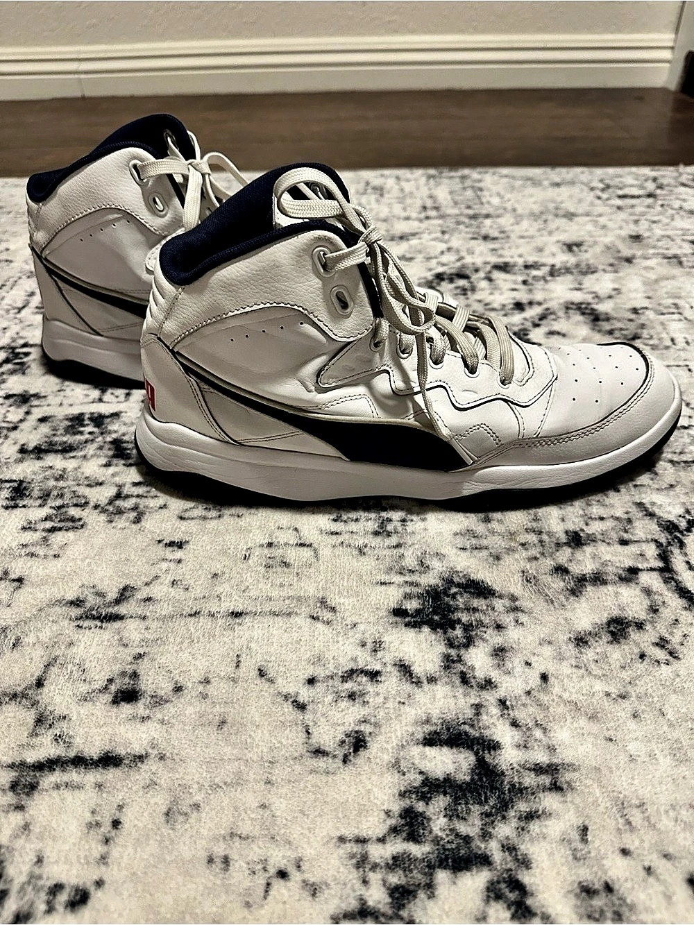 Puma RB Playoff Mid Top Sneakers White Navy Men’s 12